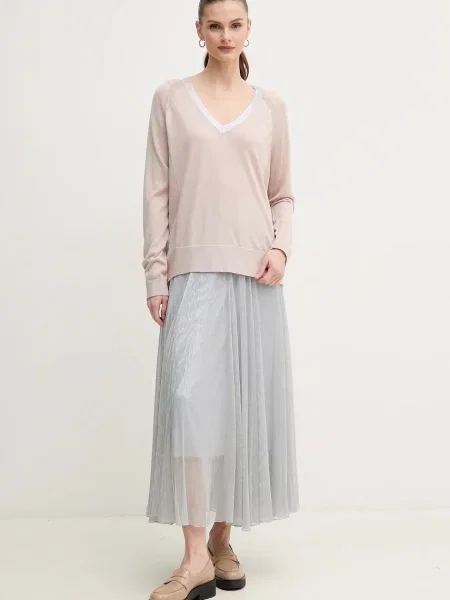 Спідниця Marc Aurel midi розкльошена срібний