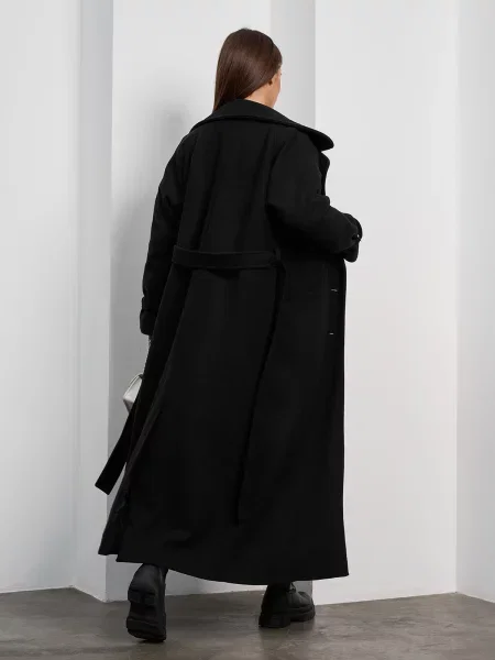 Вовняне Пальто з утеплювачем ISSA Plus чорний