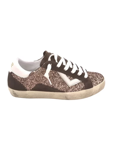 Sneakersy 4b12 brązowe