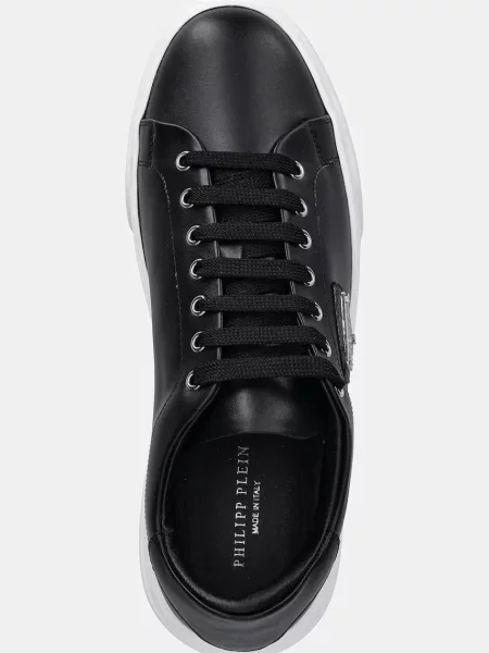 Кожаные кроссовки Philipp Plein черные