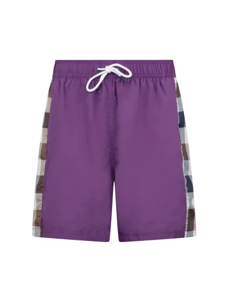 Kąpielówki Aquascutum w kratę fioletowe