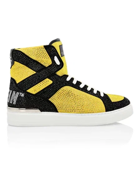 Sneakersy Philipp Plein skórzane żółte
