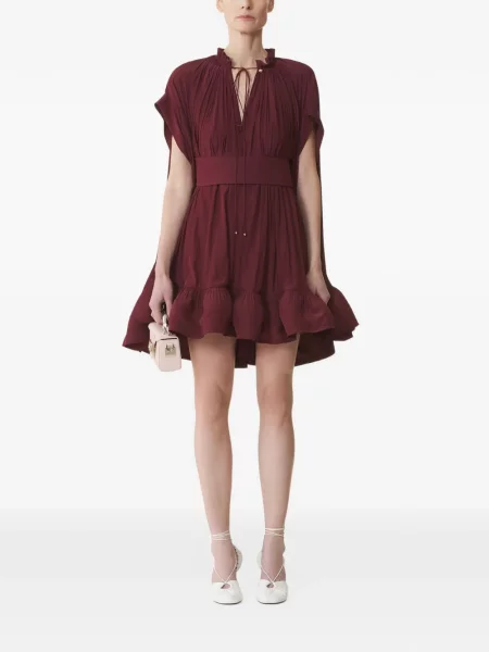Rochie mini Lanvin cu volane roșu