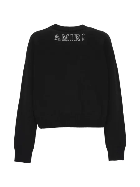 Pulover Amiri de lână cu autograf negru
