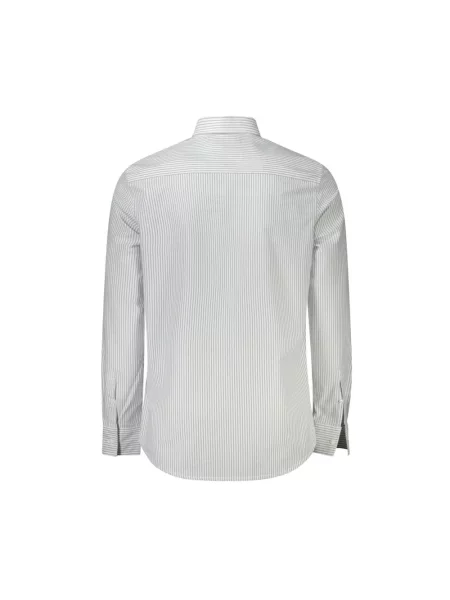 Koszula w paski Calvin Klein Jeans w paski z długim rękawem biała