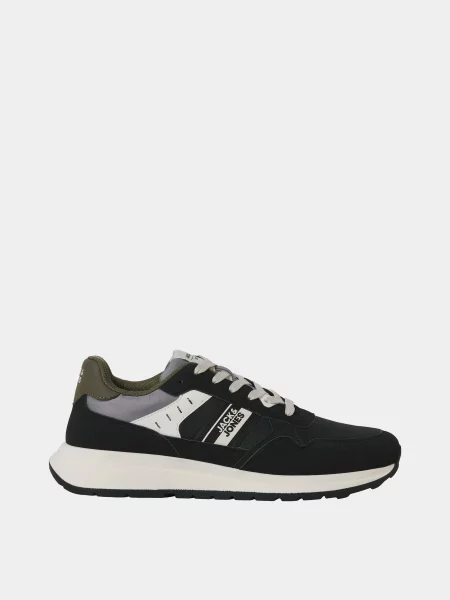 Кросівки повсякденні JACK & JONES WOSWALD TAPE COMBO SNEAKER білий/чорний поліуретан/текстиль білі