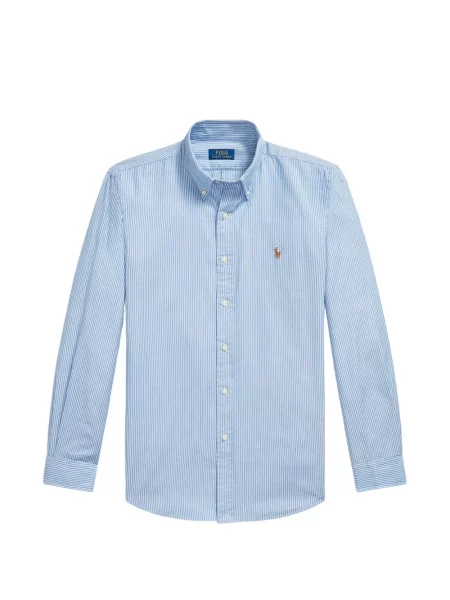 Polo majica Polo Ralph Lauren s vezom keper karirana plava
