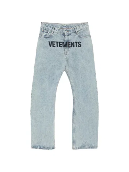 Blugi cu picior larg Vetements cu imagine albastru