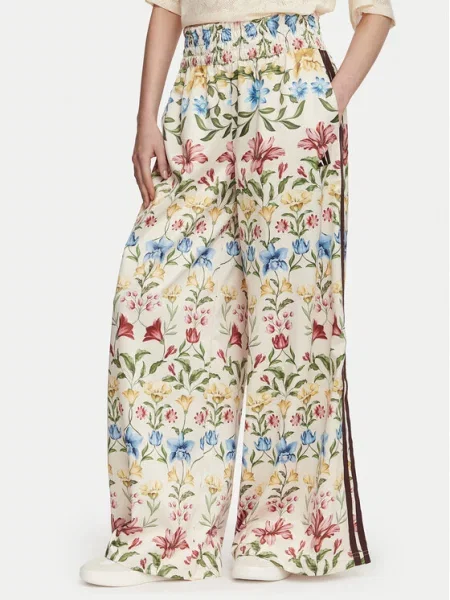 Adidas wide leg hlače za žene x Farm Rio bež