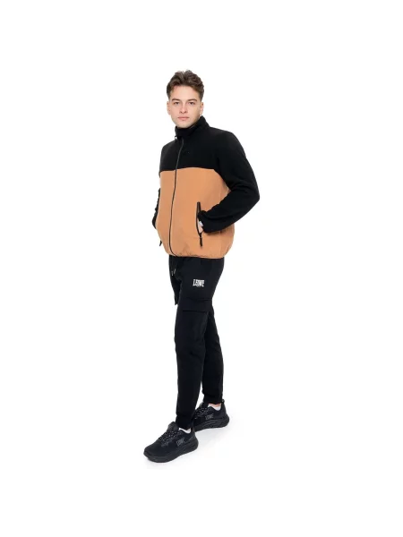 Mikina na zips Leone 1947 oranžová