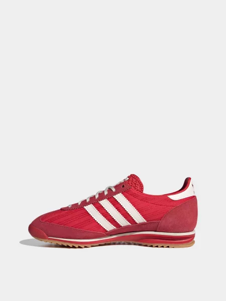 Кожаные кроссовки Adidas красные