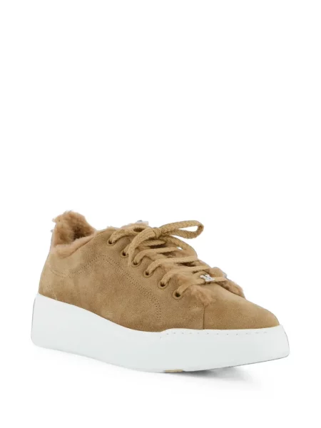 Ursuleț de pluș sneakerși Max Mara din piele de căprioară maro