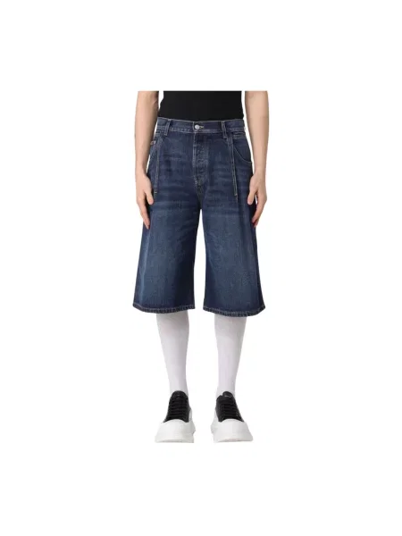 Szorty jeansowe Alexander Mcqueen niebieskie