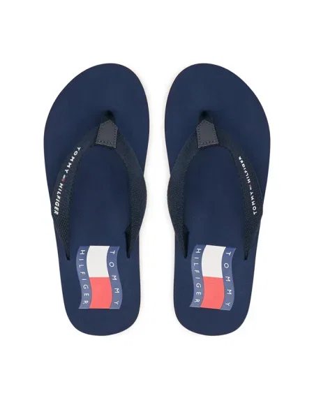 Klapki Tommy Hilfiger niebieskie