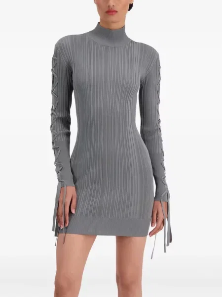 Rochie mini Hervé Léger de costum gri