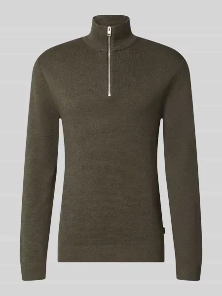 Sweter o kroju slim fit z czystej bawełny model MILANO' Jack & Jones Premium