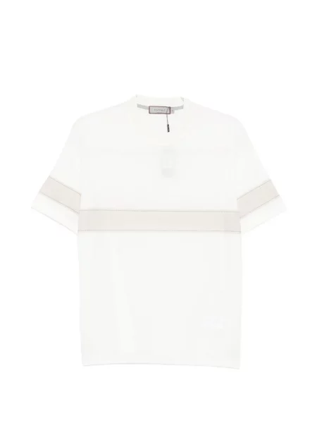Tricou Canali cu decolteu rotund alb