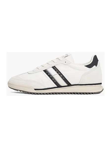 Tommy Hilfiger Buty Mężczyzna 44 EU Zamsz Retro Runner Cleated Sneakers biały