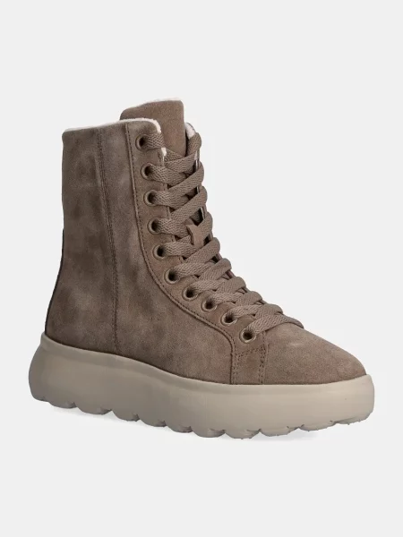 Cizme Geox cu toc plat bej