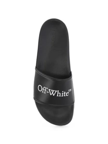Papuci Off-white cu imagine alb