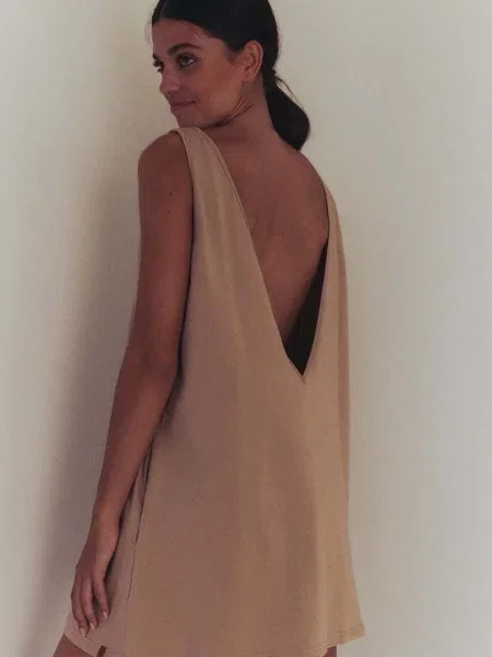 Сукня MUUV. sukienka #SKATEGIRL mini oversize бежевий