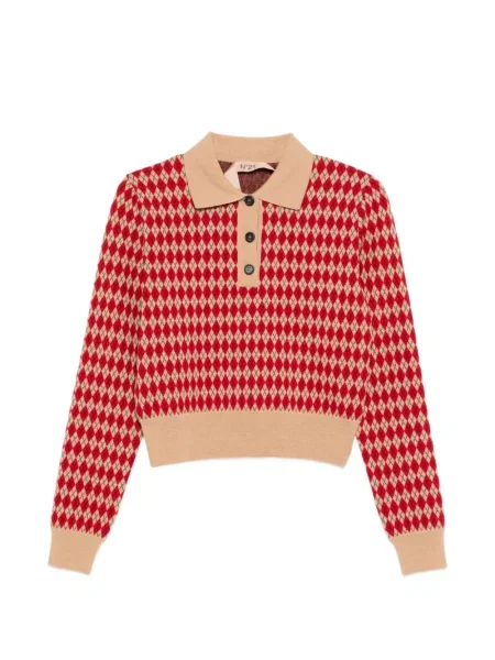 Diament polo N°21 czerwone