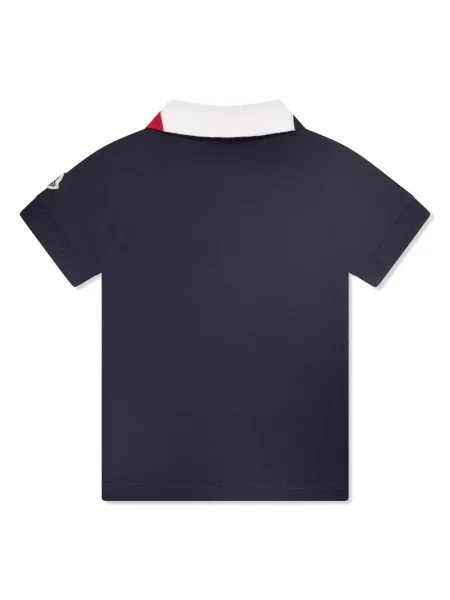 Koszulka polo dziecięca Moncler Enfant niebieska