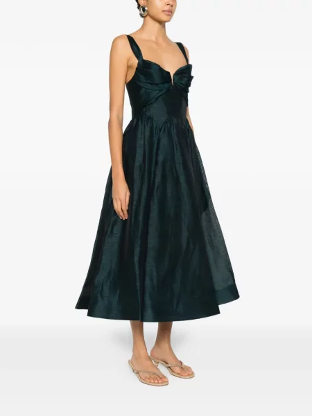 Rochie Zimmermann plisată de costum verde