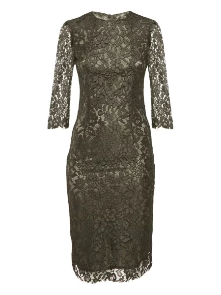 Rochie Joseph cu mâneci trei sferturi din dantelă de costum verde