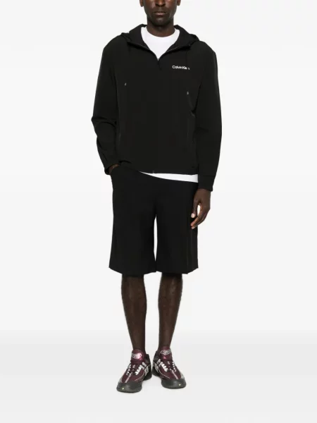 Geacă Calvin Klein cu glugă negru
