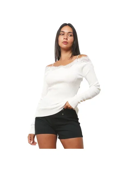 Top La Modeuse alb