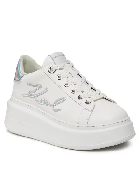Laisvalaikio batai KARL LAGERFELD White Lthr w/Silver balta