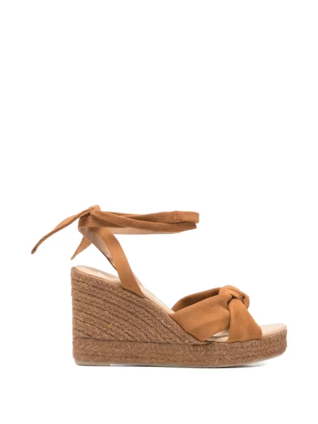 Espadrilles Manebi nyakkendővel barna