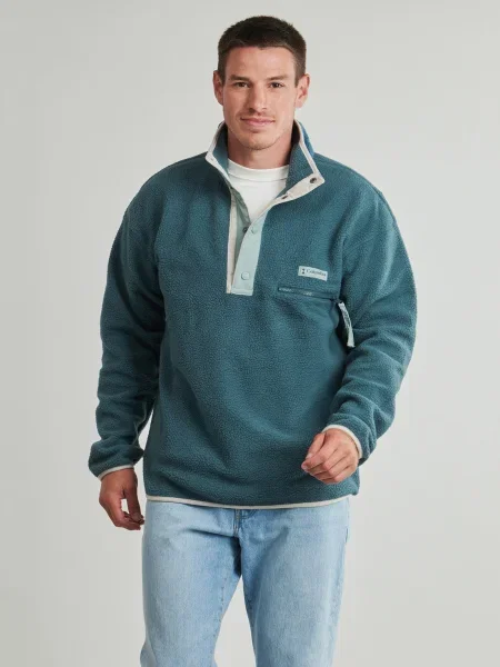 Fleece fleece melegítő felső Columbia kék