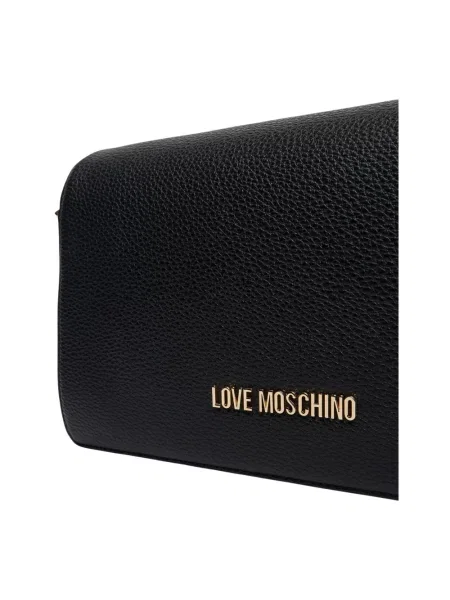 Lniana torebka Love Moschino czarna