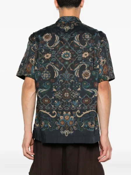 Cămașă Sacai cu model paisley albastru