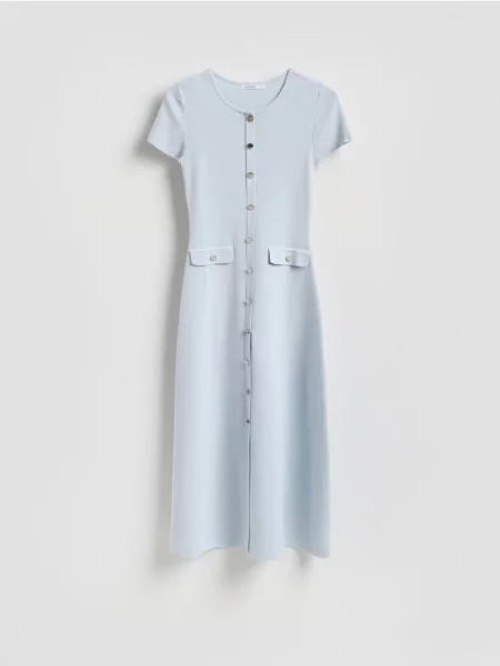 Reserved Rochie maxi din jerseu albastru-pal albastru