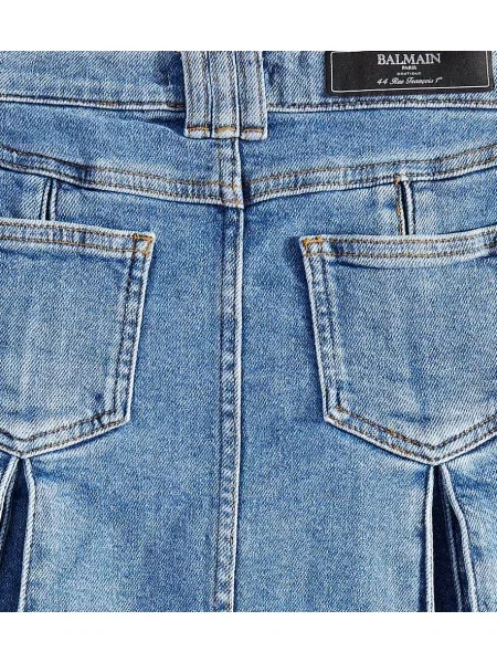 Φούστα τζιν Balmain μπλε