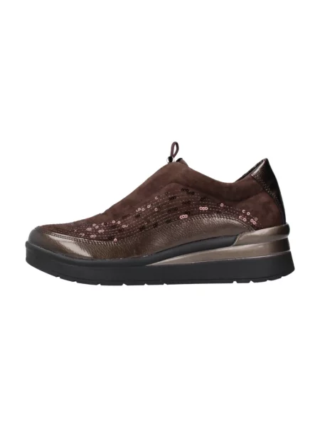 Sneakersy Stonefly skórzane wsuwane brązowe