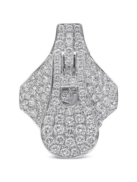 Aur alb diamant inel Yoko London alb