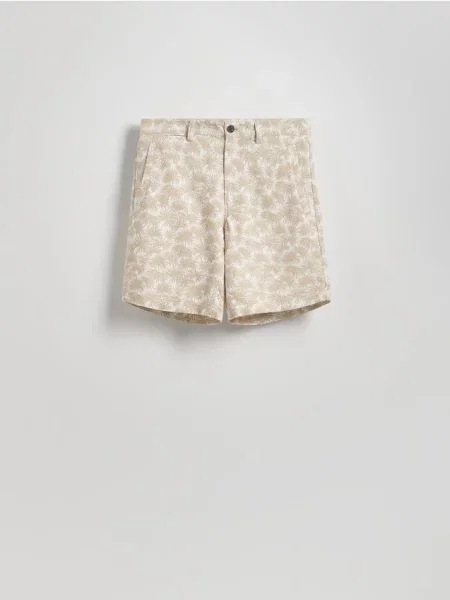 Reserved Pantaloni scurți regular cu model bej
