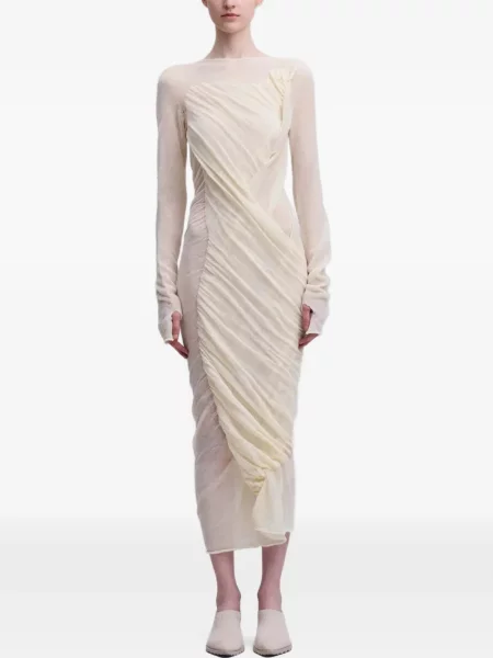 Rochie maxi Issey Miyake tricotate drapată