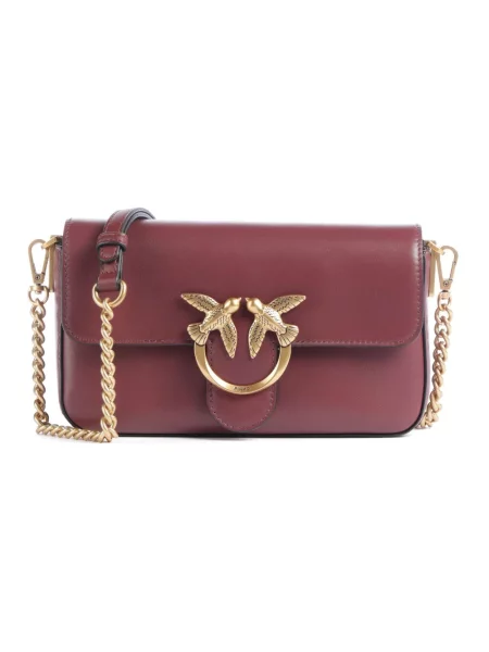 Pinko torebka crossbody skórzana czerwona
