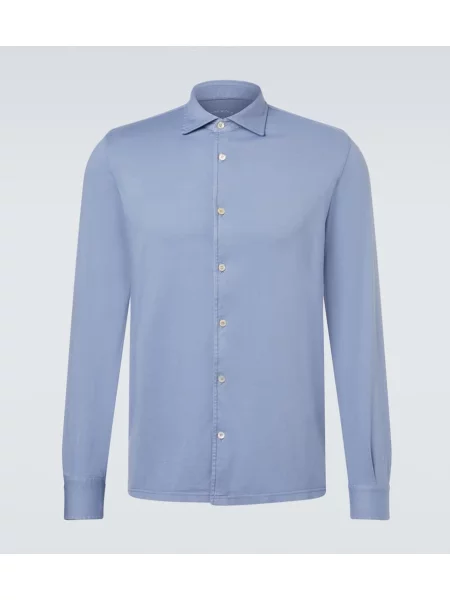 Košile Fedeli jersey modrá