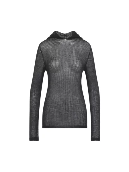 Bluza z kapturem Rick Owens z kapturem czarna