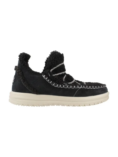 Pantofi Heydude din piele de căprioară negru
