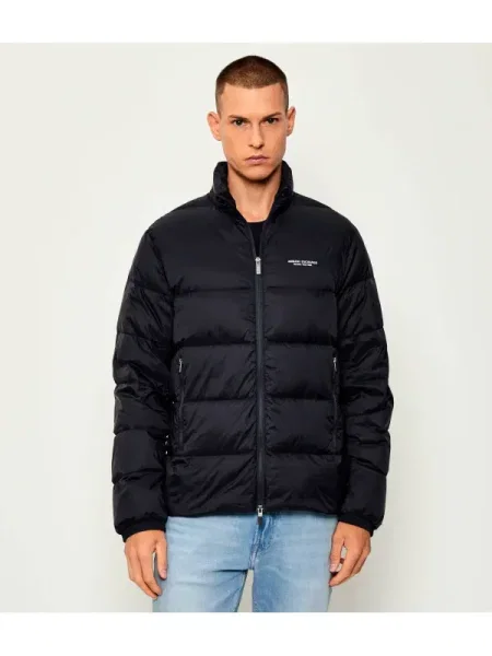 Armani Exchange geacă de puf bleumarin de iarnă albastru
