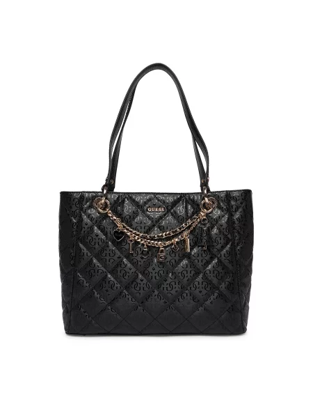 Guess Ročna torba Libby črna