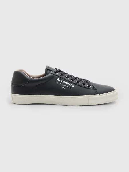 Кожени маратонки AllSaints UNDGRND LTHR LOW TOP мъжки черно
