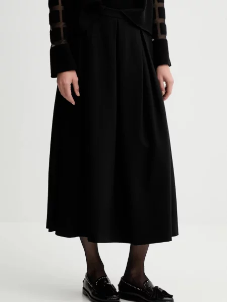 Fustă midi Liviana Conti până la genunchi negru